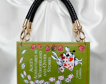Alice in Wonderland Book Handbag UK - Alice Book Bag - Alice in Wonderland Book Clutch - Alice in Wonderland Purse