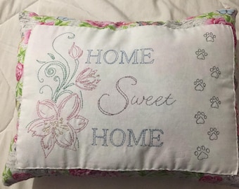 Home Sweet Home Hand Embroidered Made To Order