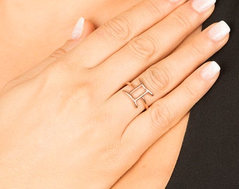 Zodiac Sign Jewelry, Gemini Ring, Zodiac Ring, Astrology Sign Jewelry, Horoscope Ring, Zodiac Sign Ring, Astrology Sign Ring, Silver Ring