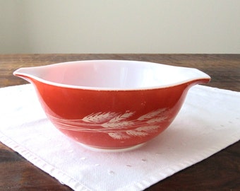 Kitchen Decor | Pyrex | Cinderella Bowl | Pyrex Autumn Harvest 442 | Retro Kitchen | Milk Glass | Mixing Bowl