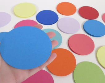 3.25" Die Cut Circles- 50, scrap booking, favor tags, cupcake toppers, garland,card stock, paper crafts, die cuts, paper circles,die cuts