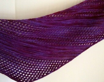 Hand dyed Purple Triangular Wrap