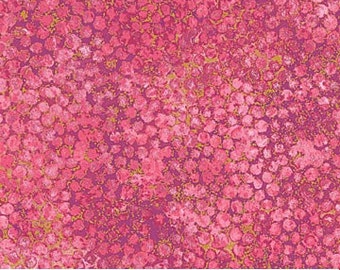 Shimmer Hibiscus Circles Northcott Fabric 1 yard