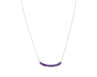 Amethyst Bead Necklace - February Birthstone