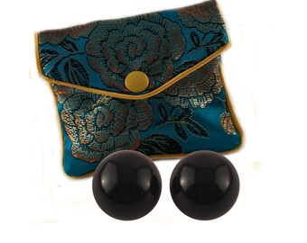 Ben Wa Balls Black Obsidian Set of 2 Undrilled