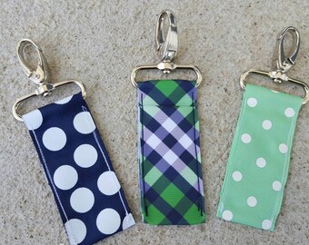 Polka dots and plaid lip balm holders