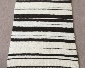 Handwoven Rustic Wool Area Rug