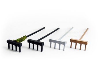 One Zen Garden Rake // Single Zen Rake // 4 Tine // Pick Color // Tabletop Zen // 3D Printed // Sand Art // Miniature Tools // Meditation