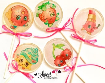 Shoppers Inspired Lollipops- Hard Candy Lollipops- Birthday- Party Favors- Candy