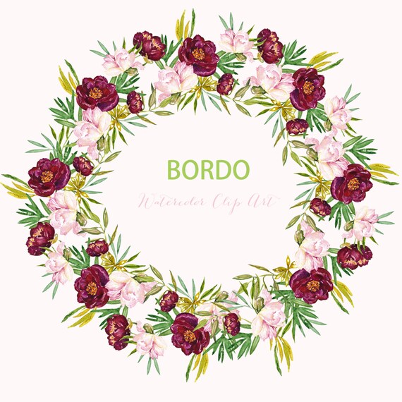 Peony Bordo Watercolor Clipart Digital Hand Drawn Romantic Wedding Superior Pink Flowers Cards Maroon Invitations Peony Bordo Watercolor Clipart Digital Hand Drawn Romantic Wedding Superior Pink Flowers Cards Maroon Invitations