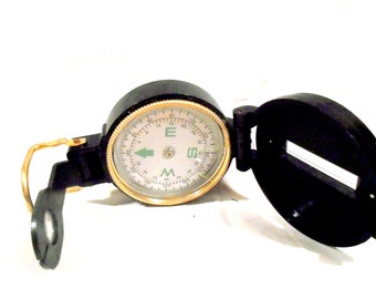 Engineer Directional Compass Plastic and Metal With Liquid Fill 1970 Pocket Sized Portable Compass Hunters Compass Hiker Compass BSA Compass