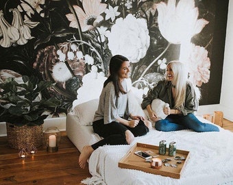 SALE Blossoms Mural - Large Floral Wallpaper