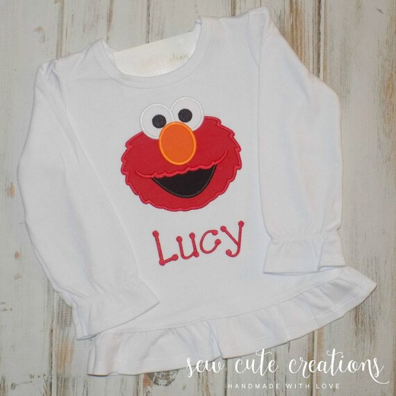 Elmo shirt Elmo Girl birthday shirt Little Red monster