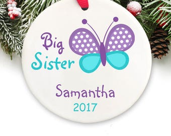 Personalized Christmas Ornament Personalized Keepsake Ornament Big Sister Personalized Christmas Ornament GIFT BOX Included