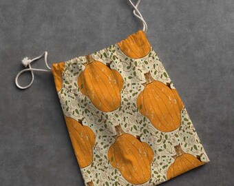 Small Cloth Gift Bag/Pumpkin Patch