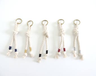 New Rope Knot Colored Keychain || 5 Colors to Choose From