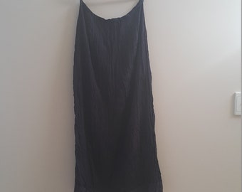 90's textured silk maxi skirt // large