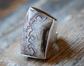Spring Thaw Ring Collector Brecciated Agate