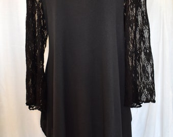 Black Lace Swing Dress