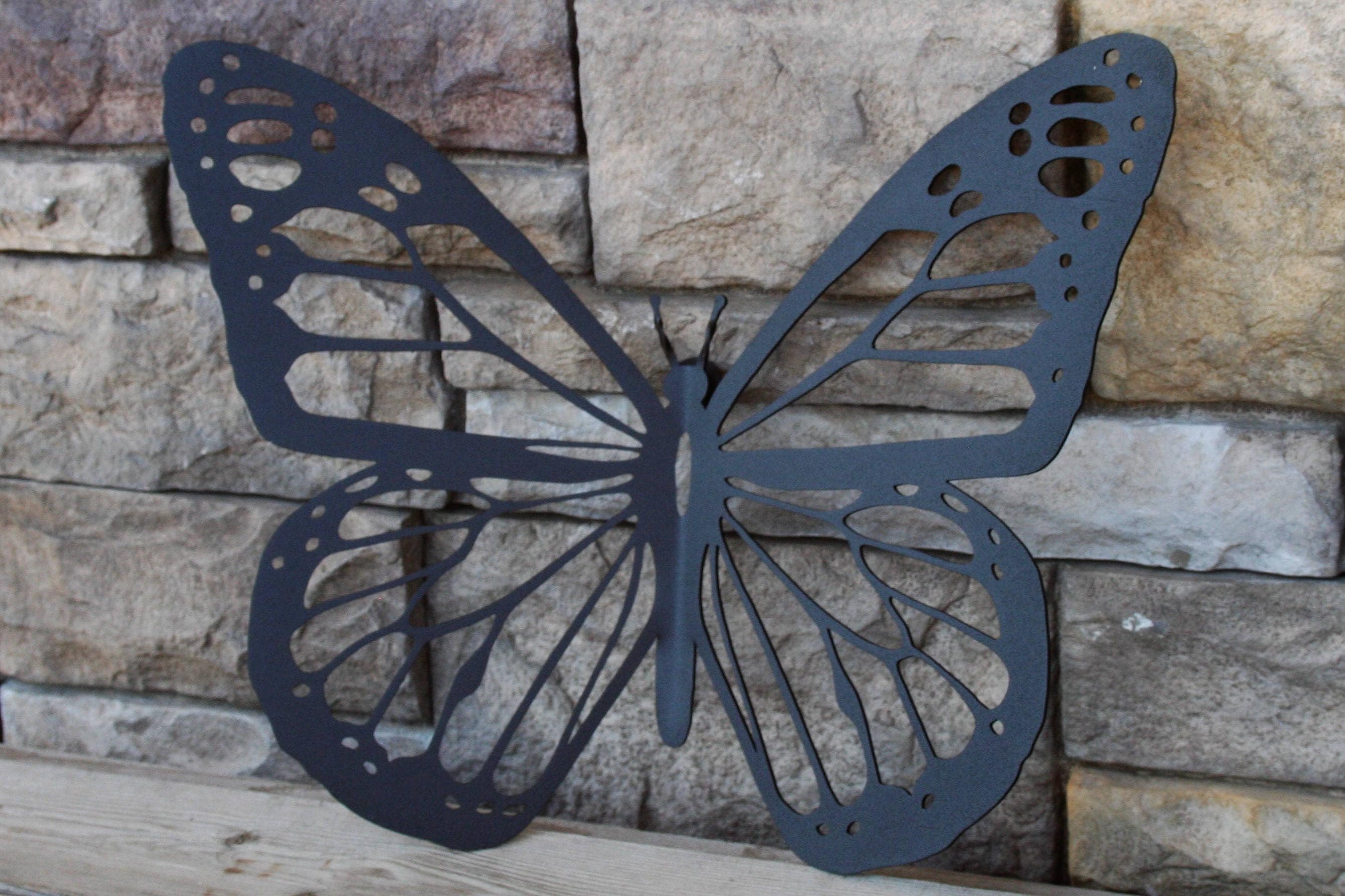 Black Metal Monarch, Butterfly Wall Art, metal butterfly ...