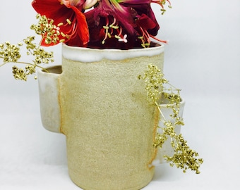 Handthrown stoneware vase thrown stoneware vase