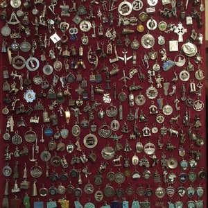 Vintage Sterling silver charms 1950s to 1970s Vintage many Enamel & Moveable NEW Photos as of April 25 2018 @ 15 dollars each charm