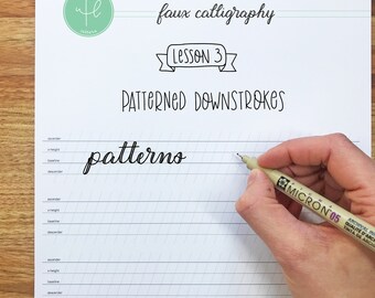 brush lettering practice worksheets basic strokes basic