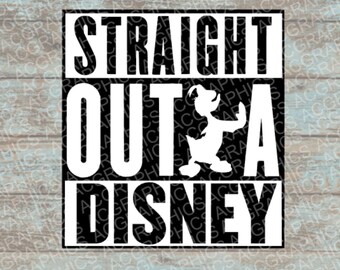 Straight Outta Disney Donald SVG, DXF, JPEG, and Studio Downloads