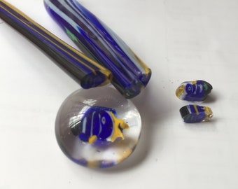 3D Murrrini Milifiore blue fish