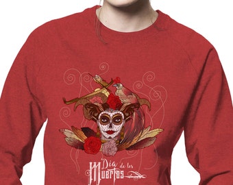 Day of the Dead - Dia de los Muertos *Girls Sweat* handmade, organic, sustained and unique