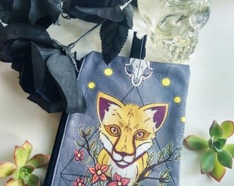 Cyclic Grace Zippered Pouch - Coin Purse Wallet - Moon Cycle Witch anime artwork - Bianca Loran Art
