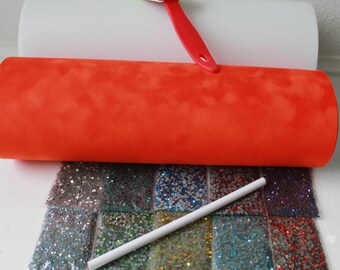 Rhinestone starter kit, 10 gross of SS10 Korean hotfix rhinestones, transfer tape and rhinestone template material