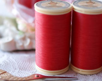 Red color Gloving Thread-Fil Au Chinois-Waxed Cotton Thread- Sajou