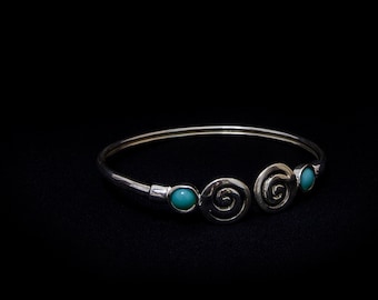 Greek meander bracelet silver