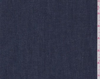 Deep Blue Stretch Denim, Fabric By The Yard