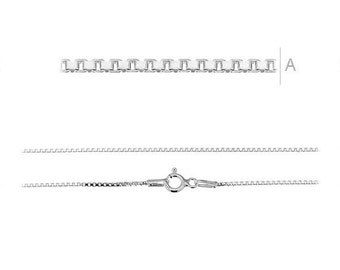 Chain Box Chain Sterling Silver 925 (40-60 cm)