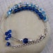 Adjustable Row Counter Knitting Abacus Bracelet - Capri Blue Swarovski Crystal - Item No. 1091