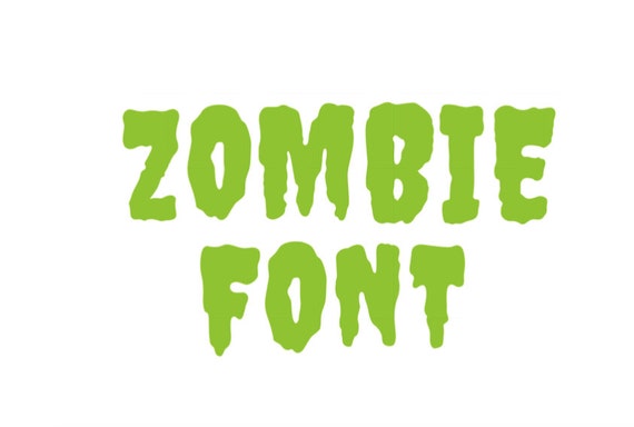 Download Zombie Alphabet font Monogram SVG DXF Cut Files Instant