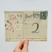 Vintage Style Wedding Table Cards Postcards numbers names custom