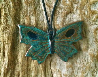 Butterfly Diffuser Necklace, Essential Oil Diffuser, Aromatherapy Necklace, Terracotta Diffuser, Essential Oil Accessory