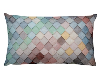 Tiles - Rectangular Throw Pillow