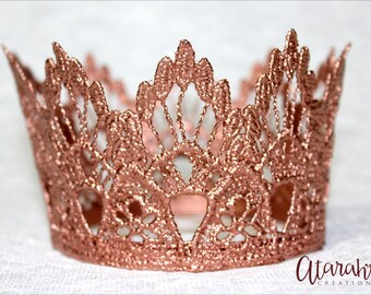 New! Rose Gold crown Cake topper / Crown Cake Topper / Cake Topper Photo Prop / cake smash crown / MADE IN USA.