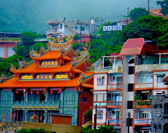 Jiufen Orange Roof in Mist
