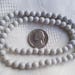 Feldspar Beads, White and Black Spotted Beads, Small Round 6mm Beads, Round White and Black Spotted Beads, Small Beads, Full 15 inch Strand