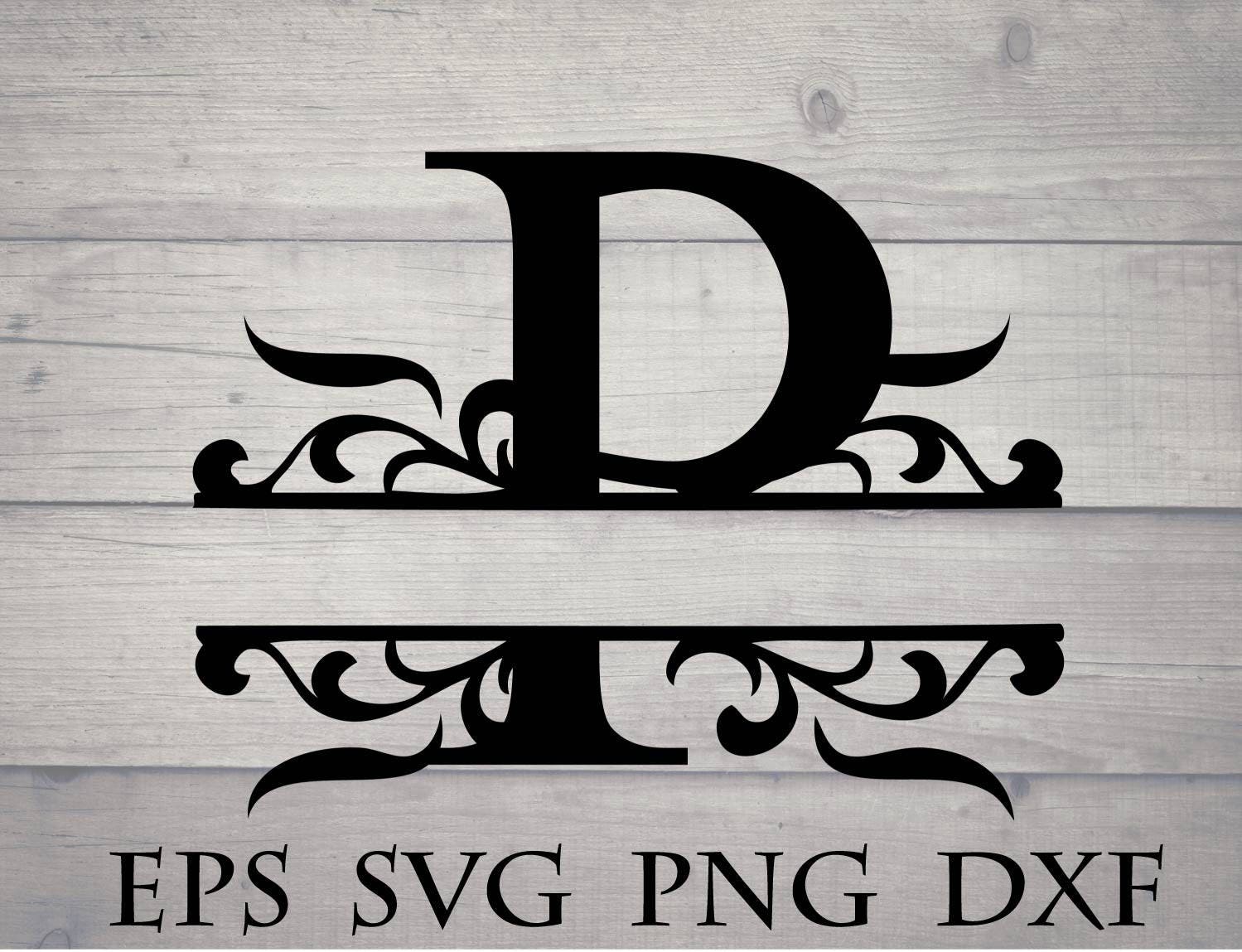 Download Split initial svg / split letter P monogram svg split