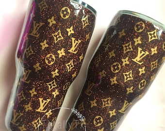 Louis Vuitton LV Glitter Tumbler, Personalized Yeti Glitter Tumbler, Yeti  Tumbler, Custom Yeti…