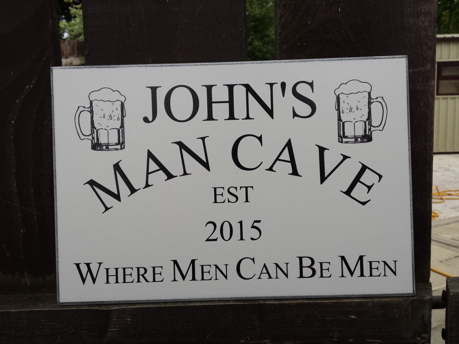 Personalised Man Cave Sign Gift for Him Dads Shed Shed