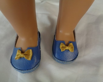 Navy Blue and Gold 18" Doll Sandals-Shown on my american girl doll