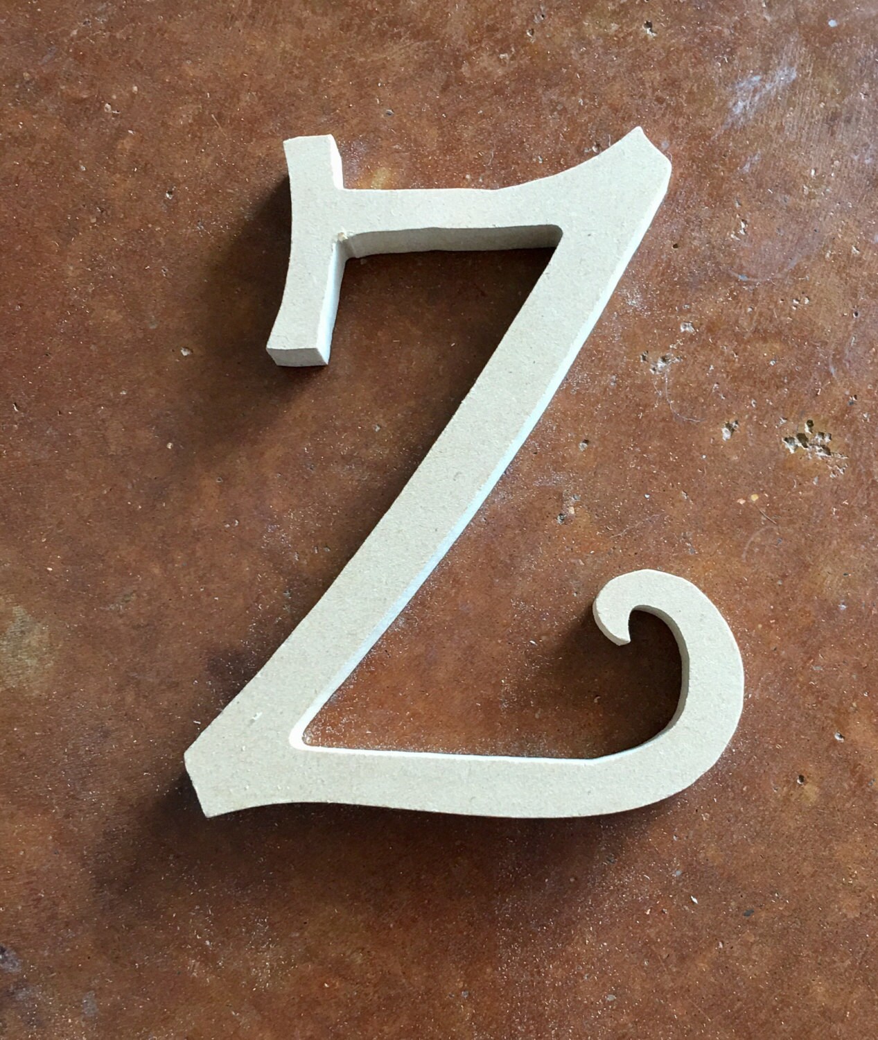 Wooden Letter Z for Craft Wreath Destash