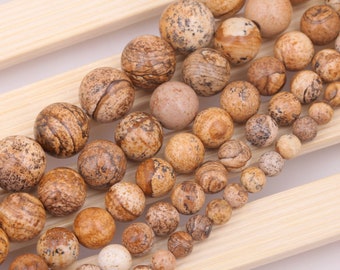 set of 20 6 mm natural fossil beads